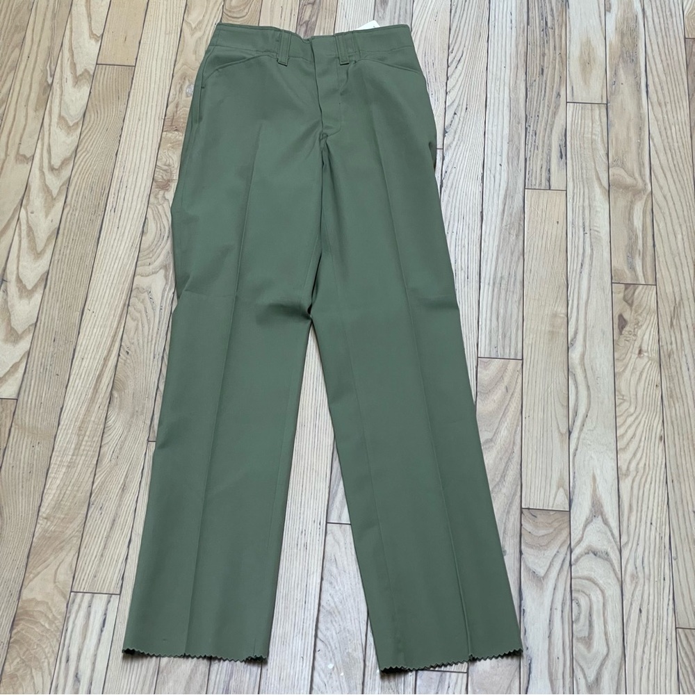 Vintage BSA New With Tags 1960's Boy Scout Khaki‎ Pants Unhemmed Waist 24